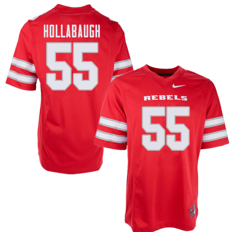 Men's UNLV Rebels #55 Kyle Hollabaugh College Football Jerseys Sale-Red
